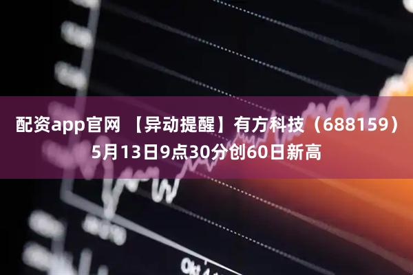 配资app官网 【异动提醒】有方科技（688159）5月13日9点30分创60日新高