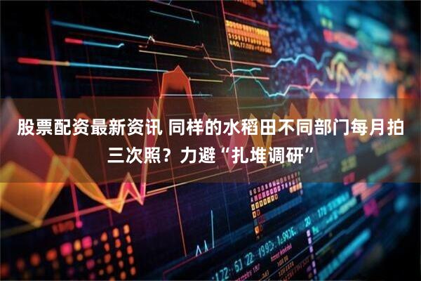 股票配资最新资讯 同样的水稻田不同部门每月拍三次照？力避“扎堆调研”